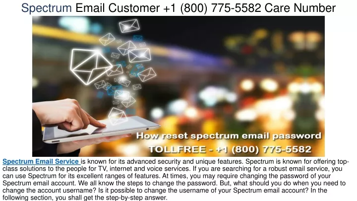 spectrum email customer 1 800 775 5582 care number