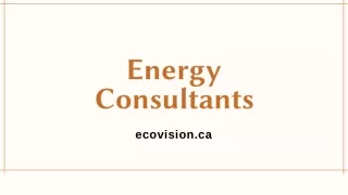 Energy Consultants - ecovision.ca