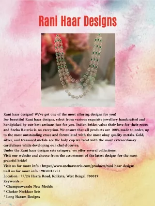 rani haar designs