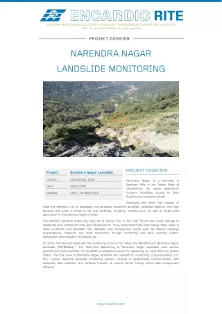 Real-Time Monitoring of Narendra Nagar Landslide