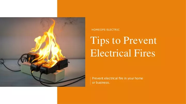 tips to prevent electrical fires