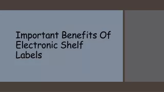 important benefits of electronic shelf labels