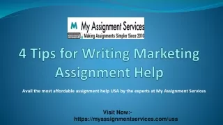 4 tips for writing marketing assignment help