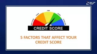 What Factors determine your credit score