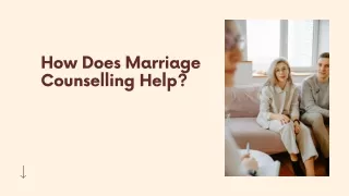 How Does Marriage Counselling Help