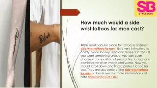 how much would a side wrist tattoos for men cost