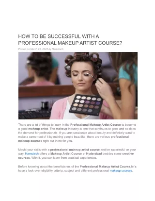 how to be successful with a professional makeup
