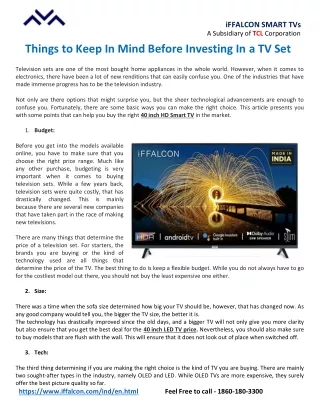 iffalcon smart tvs a subsidiary of tcl corporation