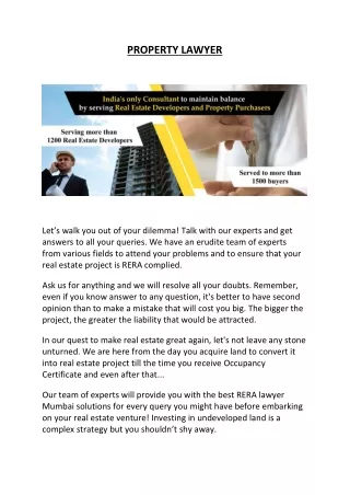 PROPERTY LAWYER