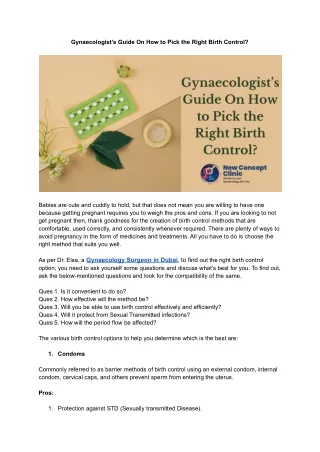 gynaecologist s guide on how to pick the right