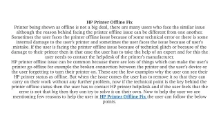 hp printer offline fix printer being shown