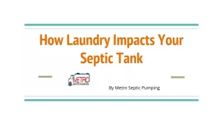 How Laundry Impacts Your Septic Tank