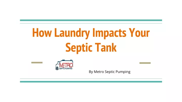 how laundry impacts your septic tank
