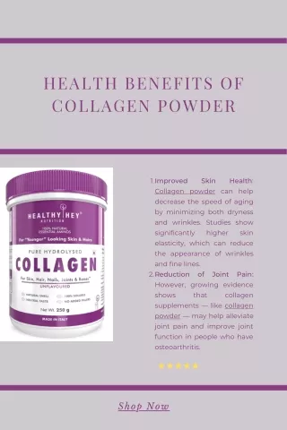 Health Benefits of Collagen Powder