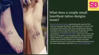 what does a couple small heartbeat tattoo designs mean