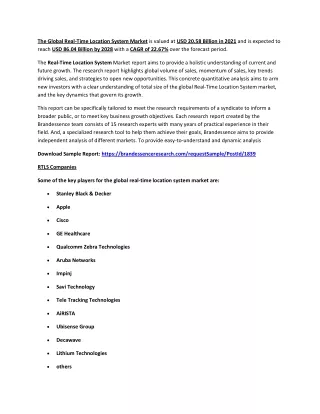 the global real time location system market