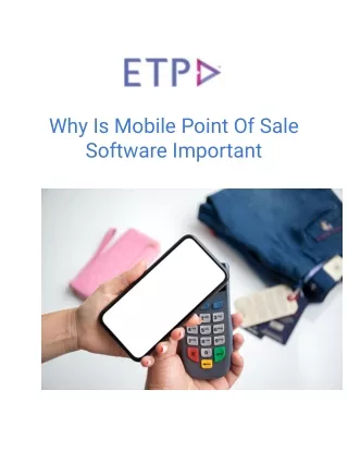 why is mobile point of sale software important