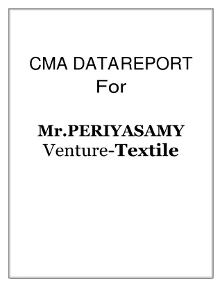 cma data report for