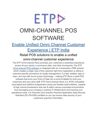 omni channel pos software enable unified omni