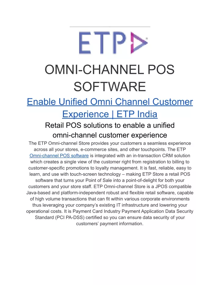 omni channel pos software enable unified omni