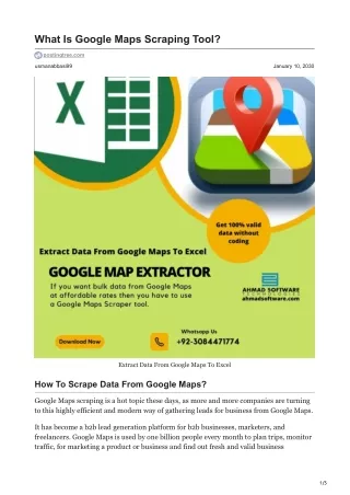 what is google maps scraping tool