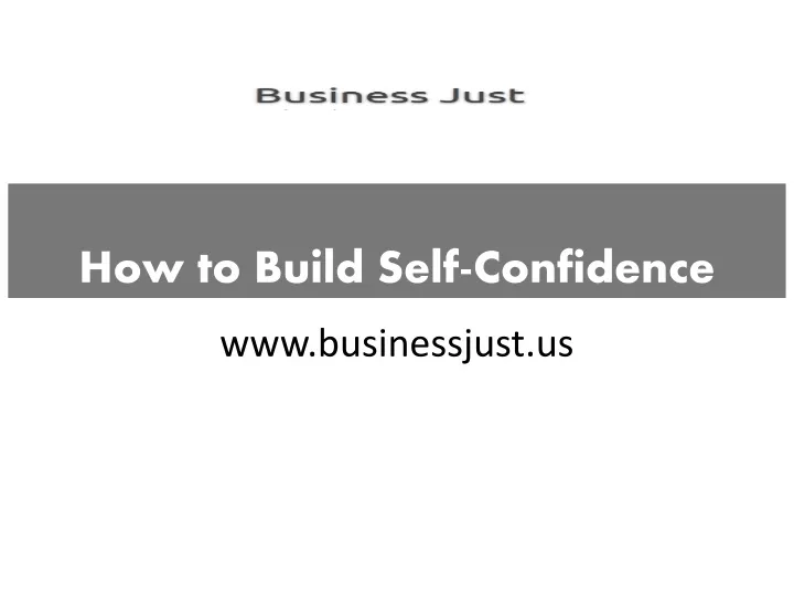 how to build self confidence