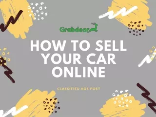 How to Sell Your Car Online in United Kingdom - Grabdear Classified