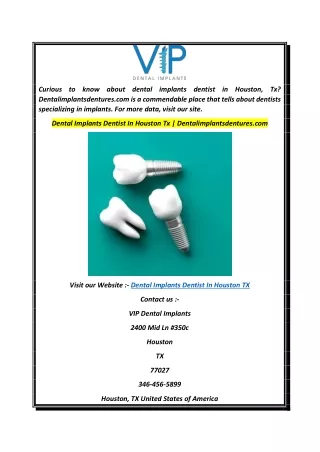 Dental Implants Dentist In Houston Tx  Dentalimplantsdentures.com