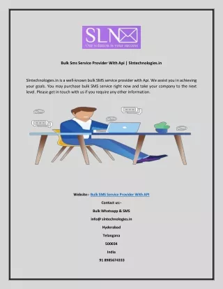 Bulk Sms Service Provider With Api  Slntechnologies.in