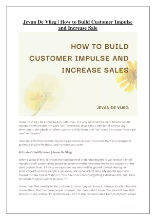 How to Build Customer Impulse and Increase Sale