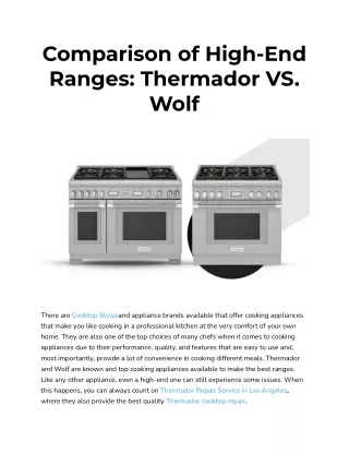 Comparison of High-End Ranges_ Thermador VS. Wolf