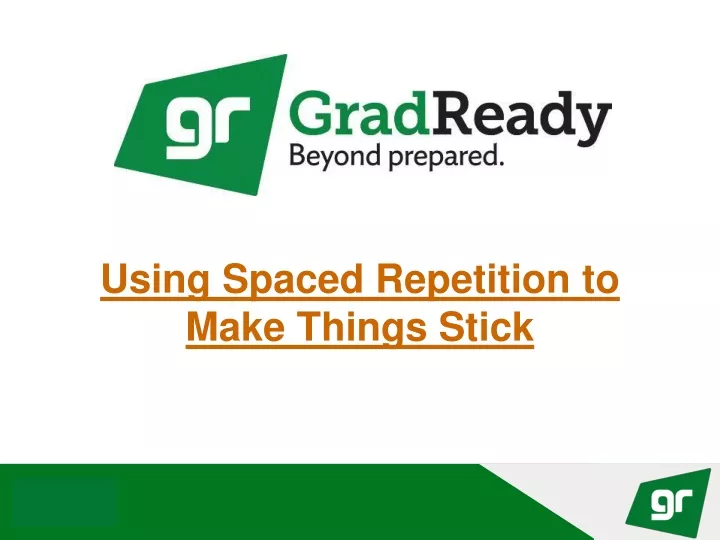 using spaced repetition to make things stick