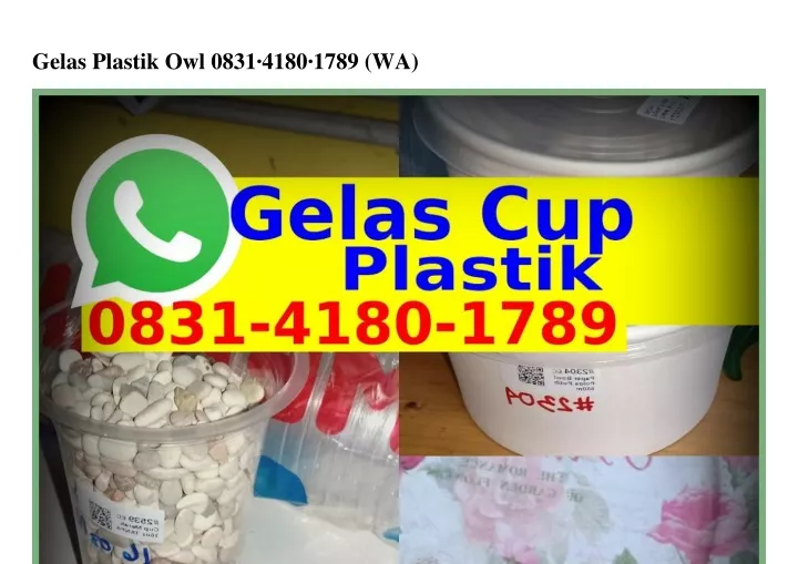 gelas plastik owl 0831 4180 1789 wa