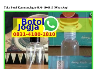 Toko Botol Kemasan Jogja Ö8З1.Ꮞ18Ö.181Ö(whatsApp)