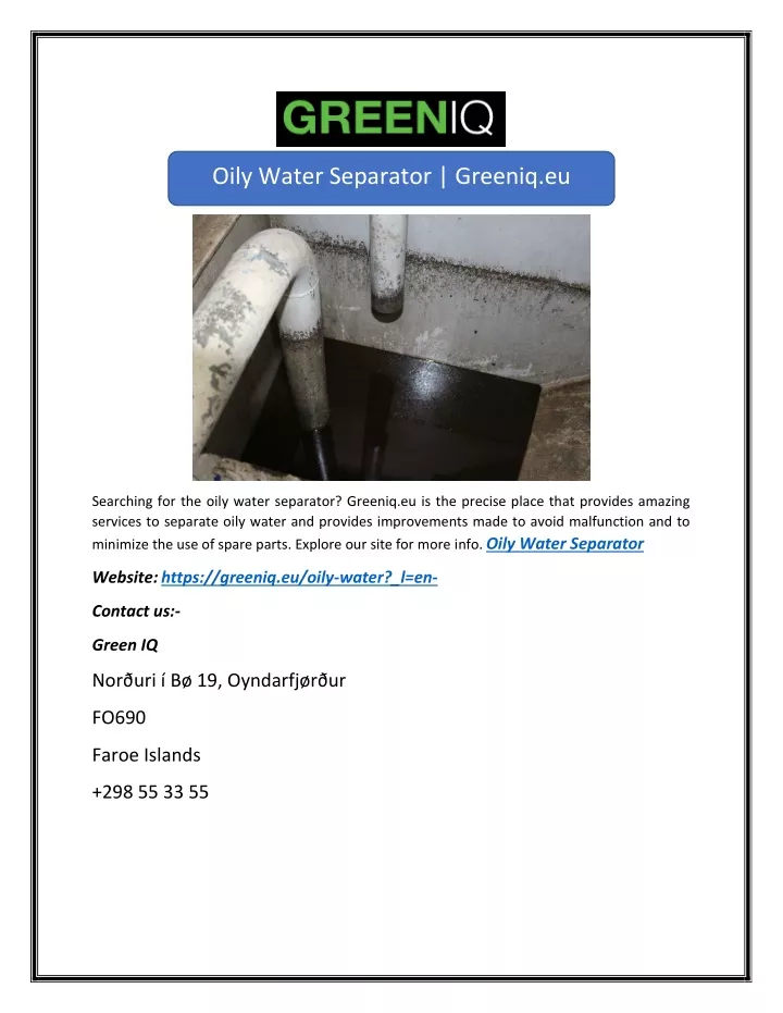 oily water separator greeniq eu