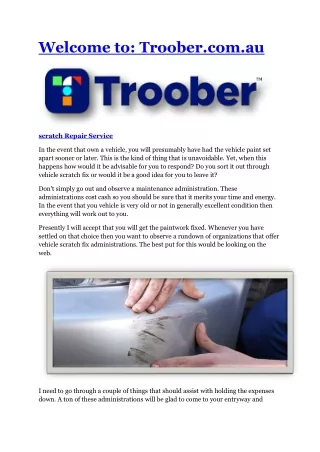 welcome to troober com au