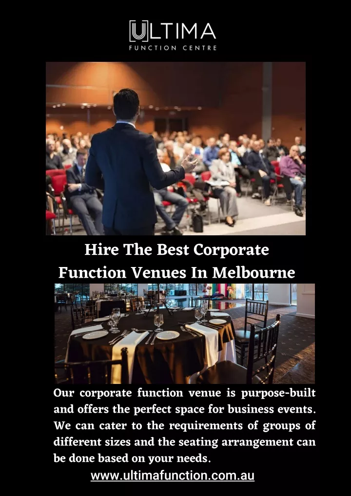 hire the best corporate function venues