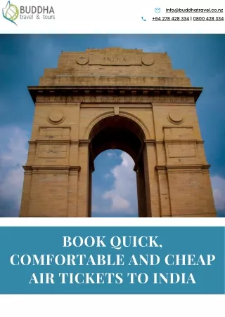 Book Quick, Comfortable and Cheap Air Tickets to India