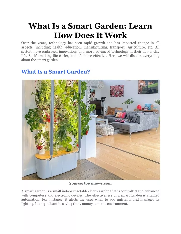what is a smart garden learn how does it work
