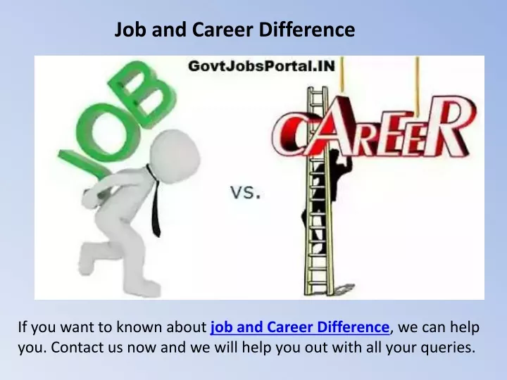 job and career difference