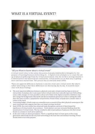 What is a Virtual Event? - Eventalways
