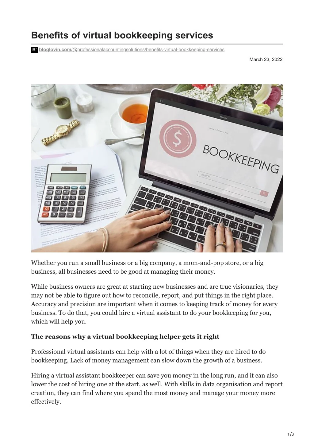 PPT - Benefits of virtual bookkeeping services PowerPoint Presentation ...