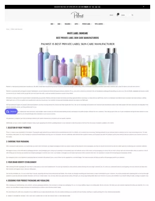 WHITE LABELING FOR SKINCARE PRODUCTS