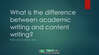 what is the difference between academic writing and content writing