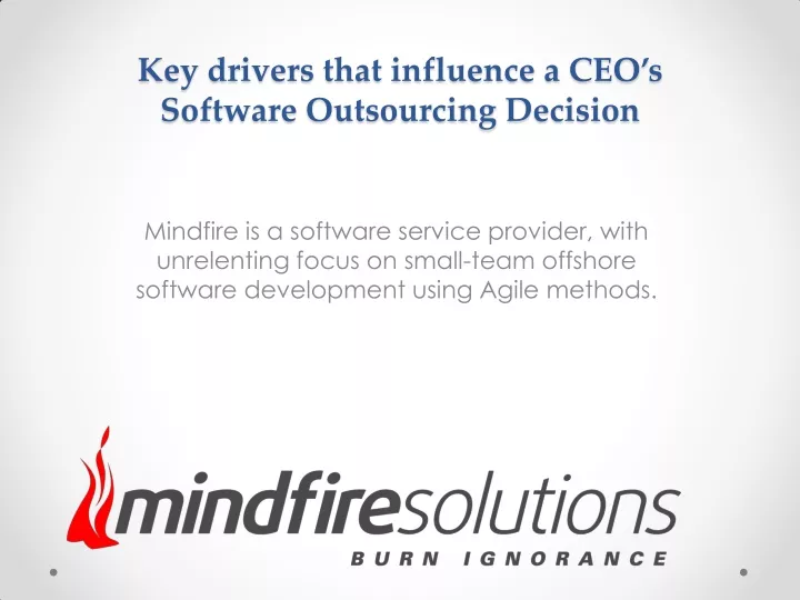 key drivers that influence a ceo s software