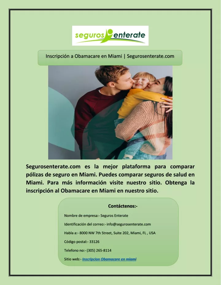 inscripci n a obamacare en miami segurosenterate