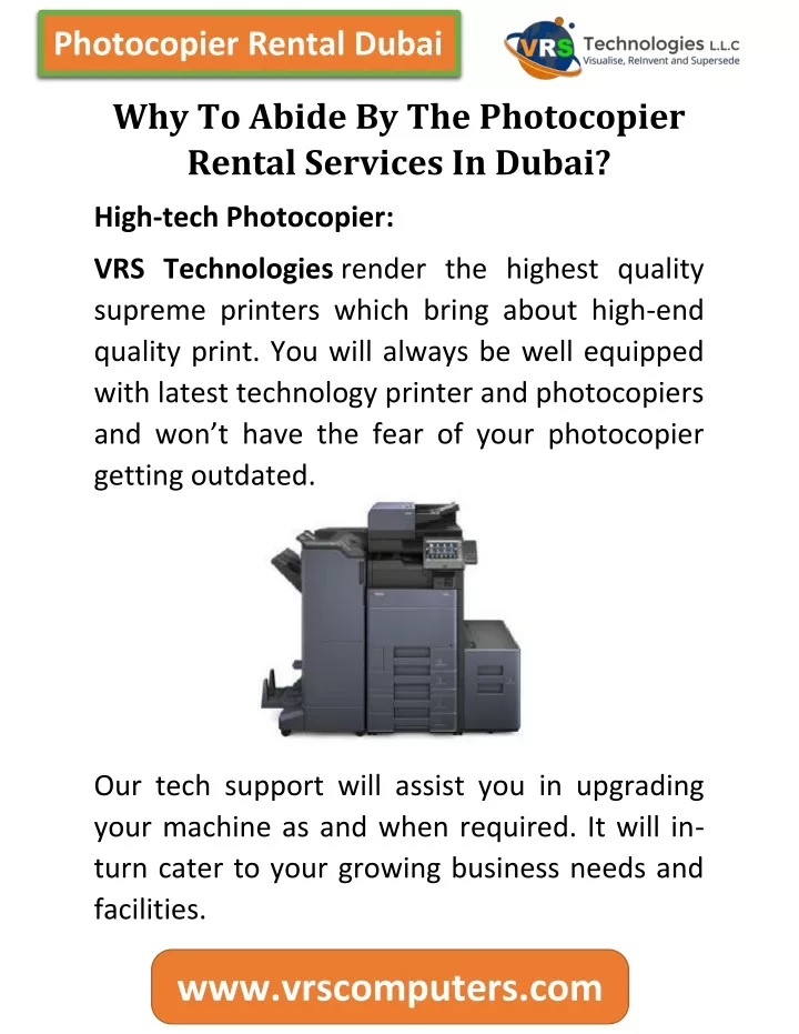 photocopier rental dubai