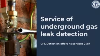 Service of underground gas leak detection