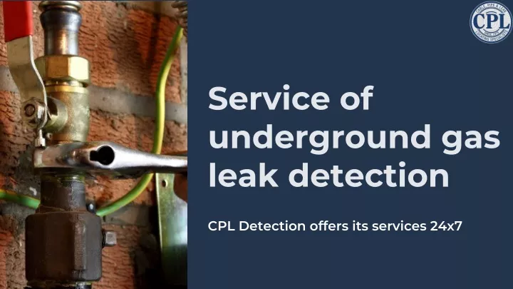 service of underground gas leak detection