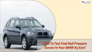 how to test fuel rail pressure sensor in your